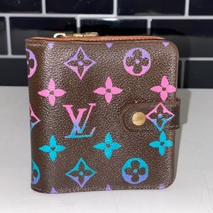 Custom Louis Vuitton Compact Zip Wallet